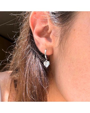 Cerchietti cuoricino silver in acciaio inossidabile