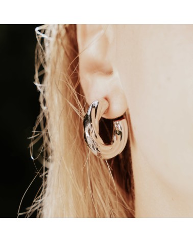 Orecchini mezzo cerchio in acciaio inossidabile